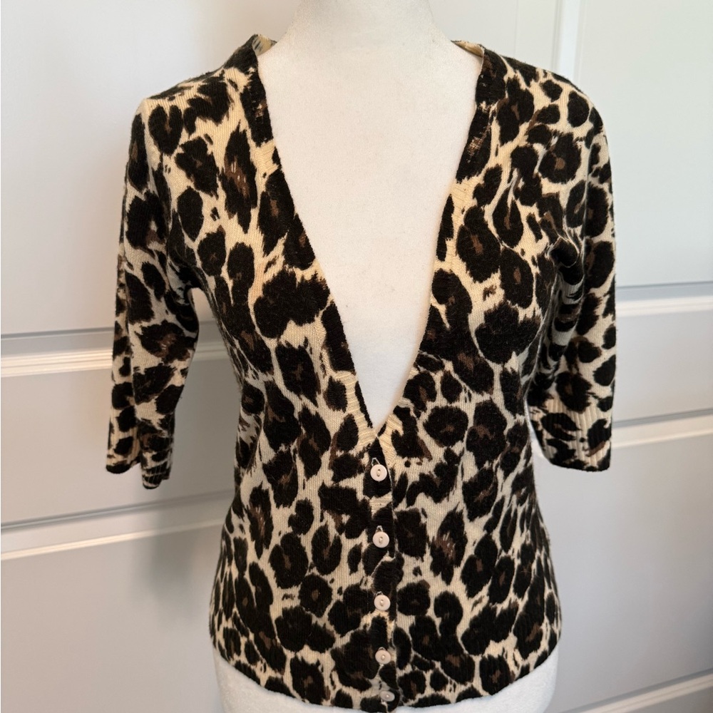 Womens Animal Print Cardigan